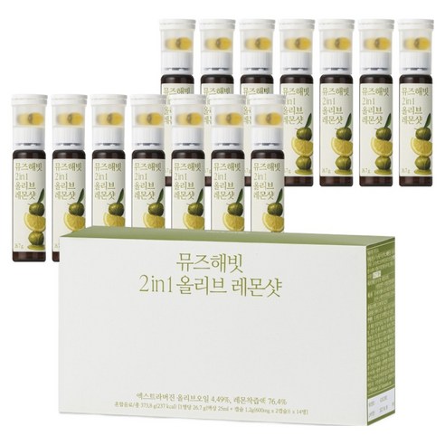 인테이크 뮤즈해빗 2in1 올리브레몬샷 373.8g, 1개, 14회분