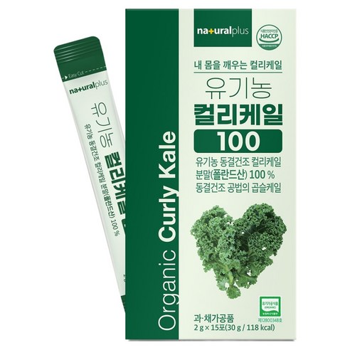 내츄럴플러스 유기농 컬리 케일 100 분말스틱, 15회분, 1개