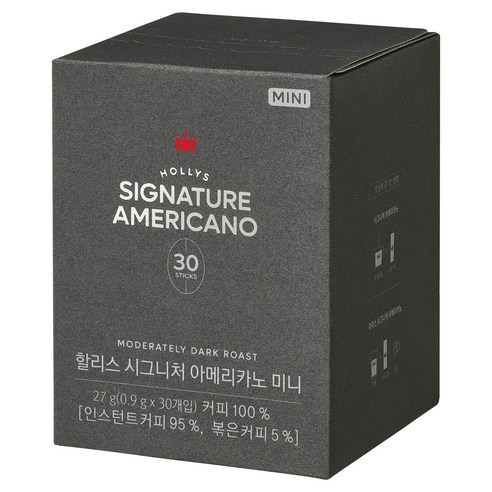할리스 시그니처 아메리카노 다크 스틱커피 미니, 900mg, 30개입, 1개