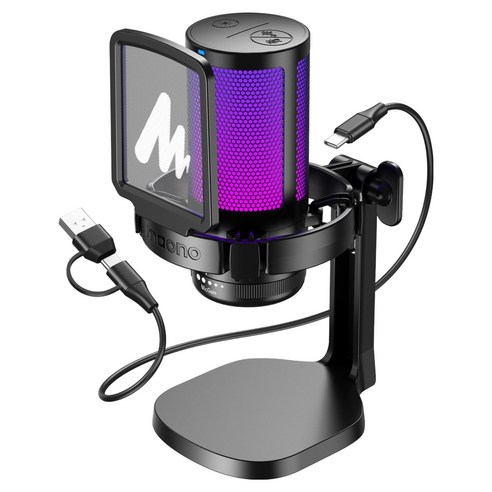 마오노 원터치 노이즈캔슬링 USB 콘덴서 방송용 녹음용 게이밍 마이크