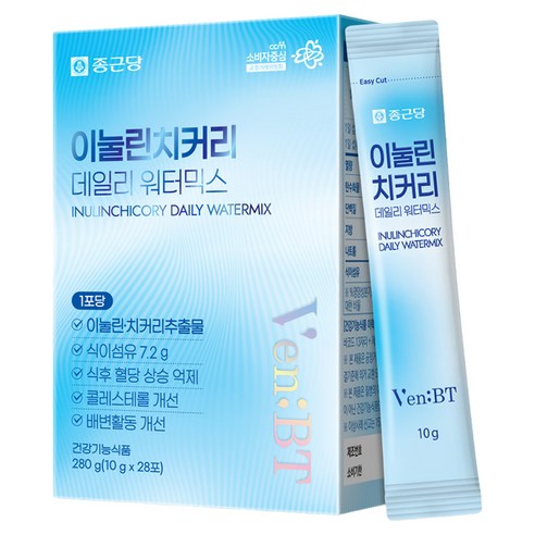 종근당 벤비티 이눌린치커리 데일리 워터믹스 배변 혈당 28p