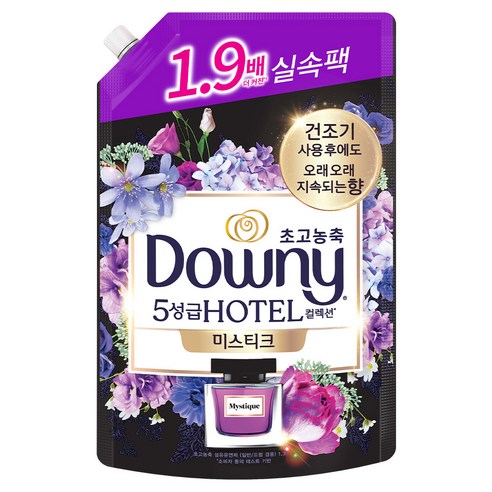 다우니 초고농축 호텔 컬렉션 섬유유연제 미스티크 리필