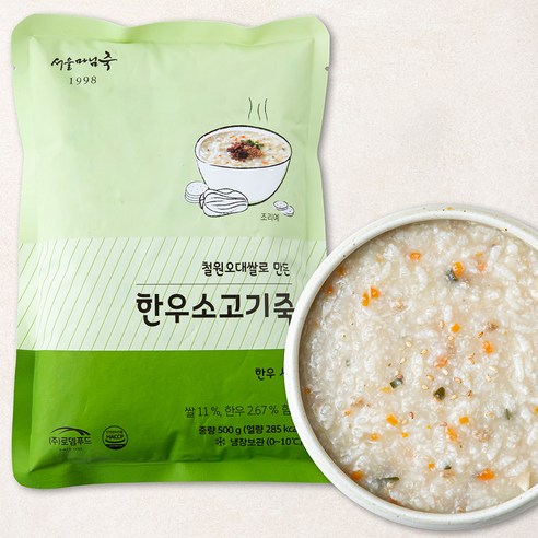 [로켓프레시] 서울마님죽 한우 소고기죽 (냉장)