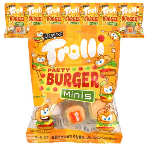 트롤리 미니버거 모양젤리 5개입, 50g, 8개