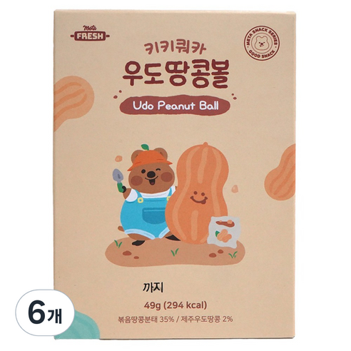 메타프레쉬 키키쿼카 우도땅콩볼, 6개, 49g