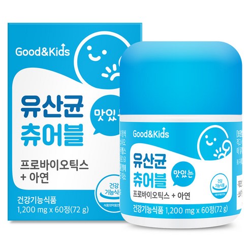 굿앤키즈 맛있는 유산균 츄어블, 60정, 1개
