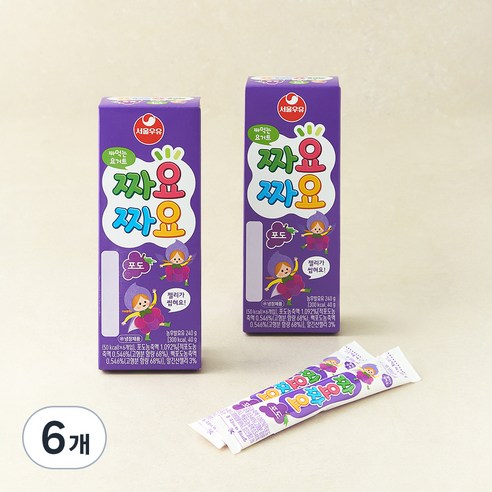 서울우유 짜먹는 요구르트 짜요짜요 포도