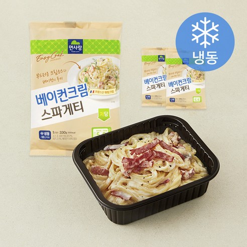 면사랑 베이컨크림 스파게티 1인분 (냉동)