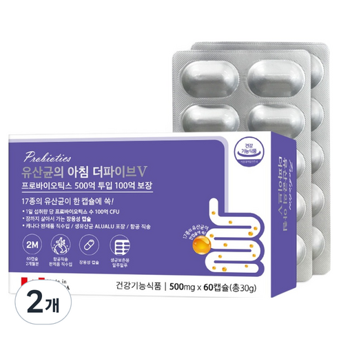파마젠 유산균의 아침 더파이브V 30g, 120정, 2개