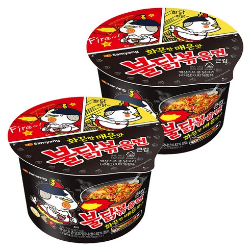 삼양 불닭볶음면 큰컵 105g, 2개