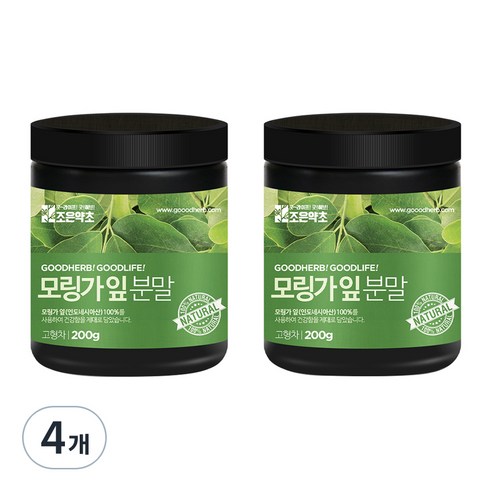 조은약초 프리미엄 모링가 잎가루, 200g, 4개