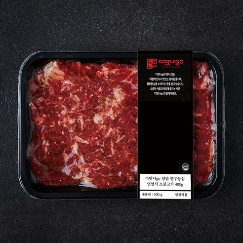 [로켓프레시] 다맛나고 양념 한우 등심 언양식 소불고기, 1개, 400g