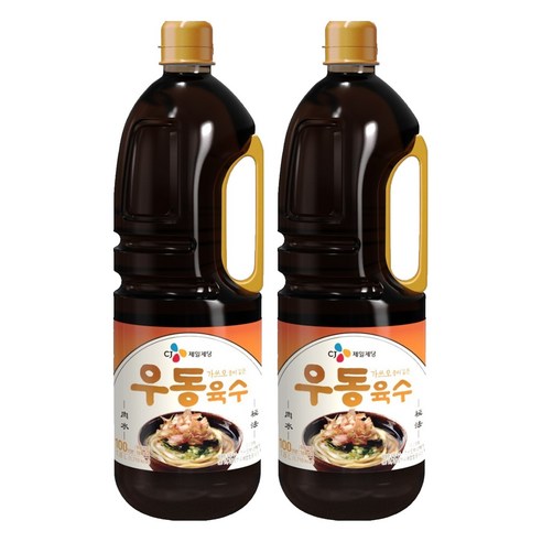 CJ제일제당 우동육수, 2개, 1.8L
