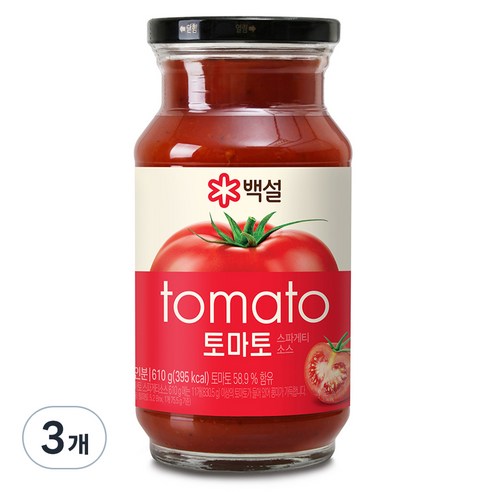 백설 토마토 스파게티소스, 610g, 3개