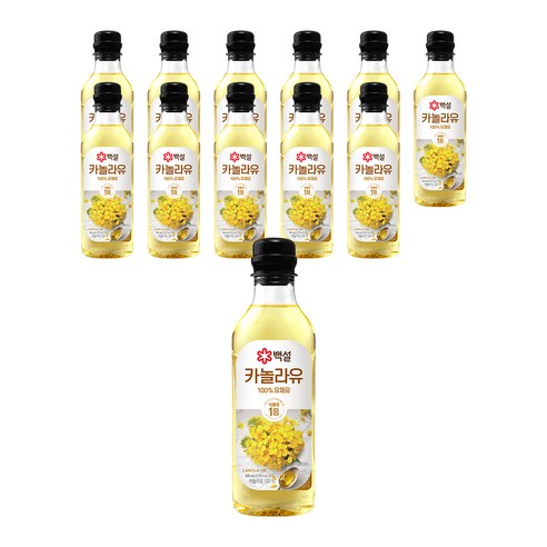 백설 카놀라유, 500ml, 12개