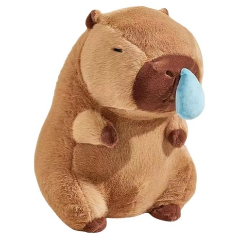 콧물 흘리는 카피바라 인형, 35cm, 혼합색상, 1개