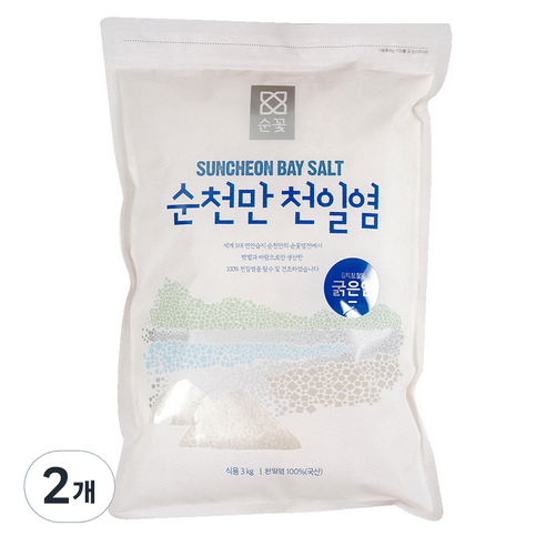 순꽃 순천만천일염 굵은염