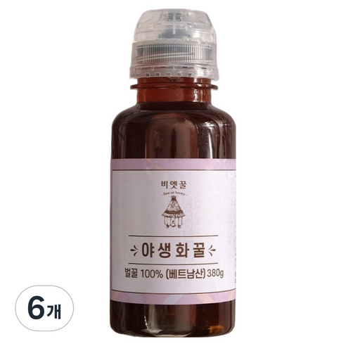 비엣꿀 자연 야생화꿀, 380g, 6개