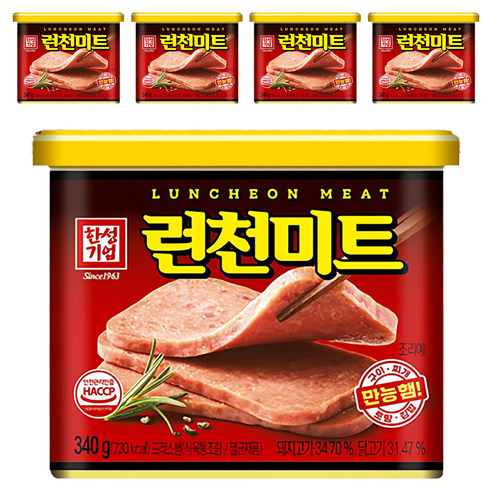 한성기업 런천 미트, 340g, 5개