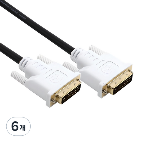 넥시 DVI D 듀얼 모니터케이블, 6개, 1m