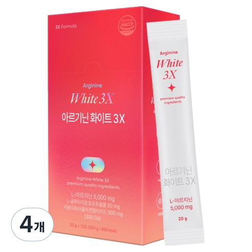 익스트림 아르기닌 화이트 3X 15p, 300g, 4개