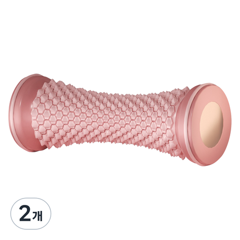 나홈 발 마사지 롤러 지압기 one size, 2개, 핑크