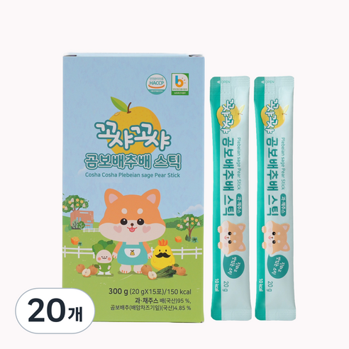 꼬샤꼬샤 곰보배추배 스틱 20g x 15p, 300g, 20개