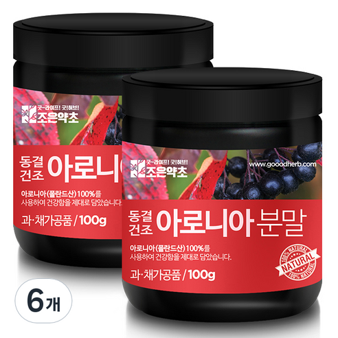 조은약초 아로니아 동결건조 분말, 6개, 100g