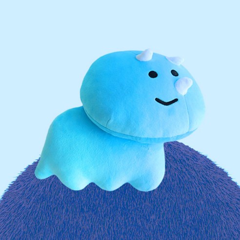 꼼지락다이노 인형 트리케라, 블루, 1개, 22cm