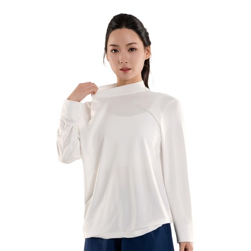 씨티라이프카멜 여성 모크넥 쿨링 긴팔 티셔츠