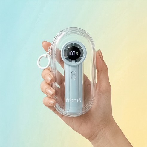 프롬비 에어터보 키링팬 립밤 선풍기 182HFPC, 블루에이드, 2개
