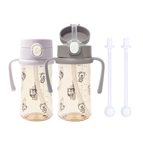 [돌고 돌아 베베락]아이와 PPSU 원터치 추&빨대컵 270ml(2P), 추&빨대컵 270(라벤더1P+초코1P), 1개, 270ml