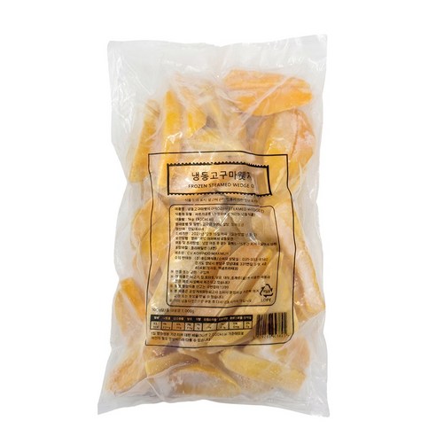 산들네이처 고구마웻지 냉동고구마 웨지고구마 고구마요리 3kg (1kg x 3봉), 3개, 1kg