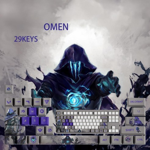 SimHm 발로란트 키캡 스킬 세트 기계식 키보드 PBT 포인트 커스텀게이밍 굿즈 valorant keycaps Esc