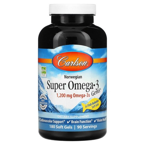 노르웨이 수퍼 오메가3 단백질 비타민D 칼슨 omega3 600mg 180 캡슐