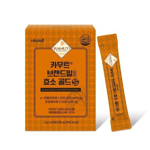 Charm Goods 비웰 카무트 브랜드밀 효소 골드S 30포, 1개, 1g