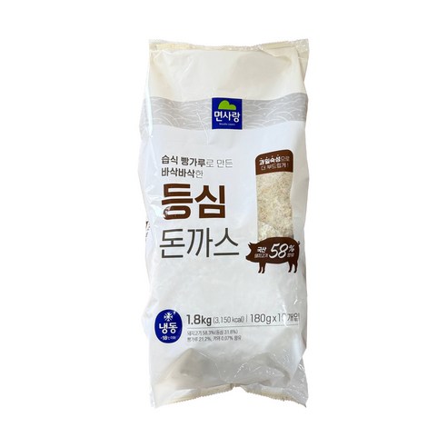 면사랑 등심 돈까스 1.8kg 냉동, 10개, 180g