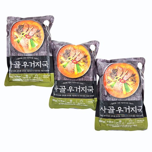 새마원 사골우거지국 600g, 3개, 600g