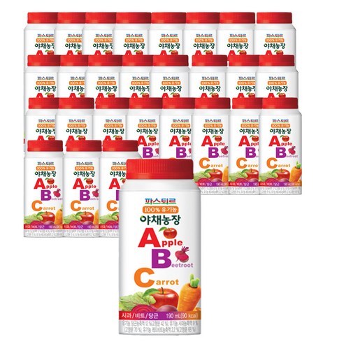 파스퇴르 100%유기농 야채농장 ABC주스190ml (냉장보관)