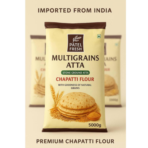 Patel Multigrain Atta 5000g Direct Import Premium Chapatti Flour 파텔 멀티그레인 아타 5000g (프리미엄 짜파티용 밀가루)