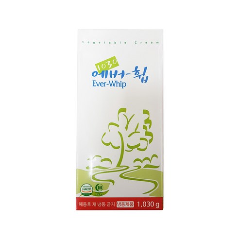 [성진] 선인 에버휩 1030g 식물성 가당 휘핑크림 생크림 (아이스박스 포장상품) 반품불가상품, 1.03kg, 4개
