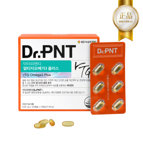닥터피엔티 알티지오메가3 플러스 628mg, 1개, 60정