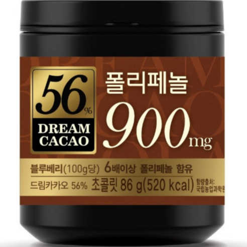 달콤한 다크초콜릿의 유혹 드림카카오 56%, 86g, 1개