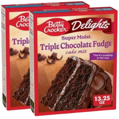 Betty Crocker 슈퍼 촉촉한 트리플 초콜릿 퍼지 케이크 믹스 Triple Chocolate Fudge