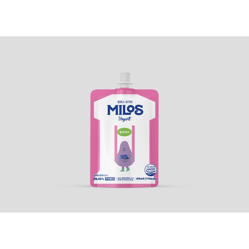 밀로스 어린이 요거트 자일리톨 파우치형 요거트볼, 3개, 85g, 딸기바나나