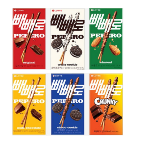 빼빼로 6가지 맛 세트