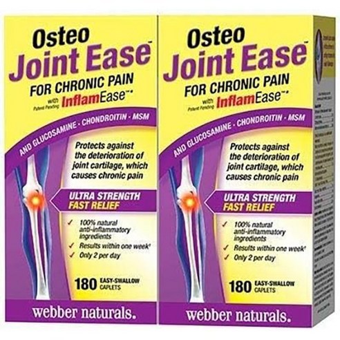 캐나다 웨버내추럴 오스테오 조인트 이즈 Osteo Joint Ease 글루코사민 콘드로이친 [캐나다 소싱 및 직배송]
