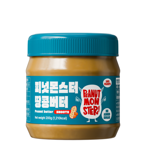 [압도적 고소함] 피넛몬스터 무첨가 무가당 100% 땅콩버터 스무스