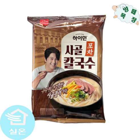 에스피씨삼립 하이면 사골 포차칼국수 366g, 5개, 366g