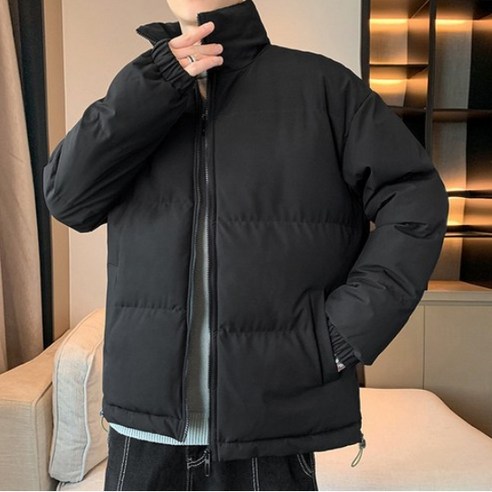 남성용 데일리 컬러 무지 패딩